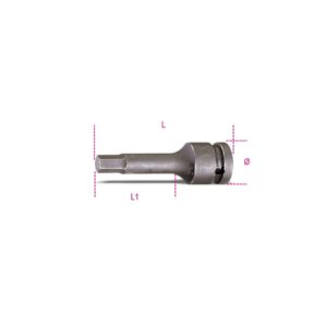 Chiave a bussola 1/2" rinf. macchina c/inserto forg. esag. 10 mm