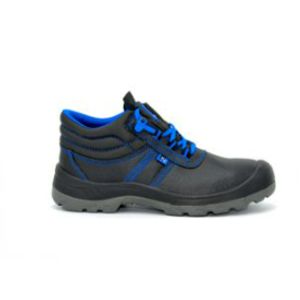Scarpa alta pelle s3 nero/blu