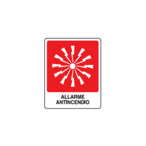 Cartello alluminio "allarme antincendio"
