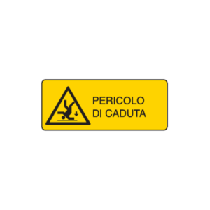 Cartello alluminio "pericolo di caduta"
