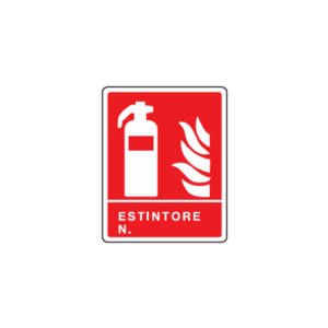 Cartello alluminio "estintore n°"