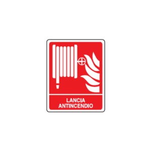 Cartello alluminio 25x31 "lancia antincendio"