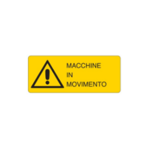 Cartello alluminio "pericolo macchine in movimento"