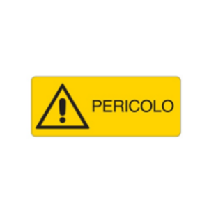 Cartello alluminio giallo "pericolo generico"