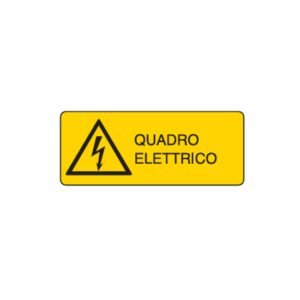Cartello alluminio 12.5x 35 "quadro elettrico"