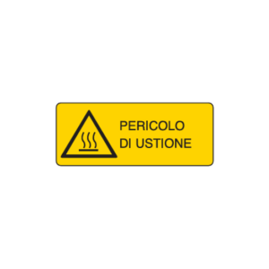 Cartello alluminio 12.5x 35 "pericolo di ustione"